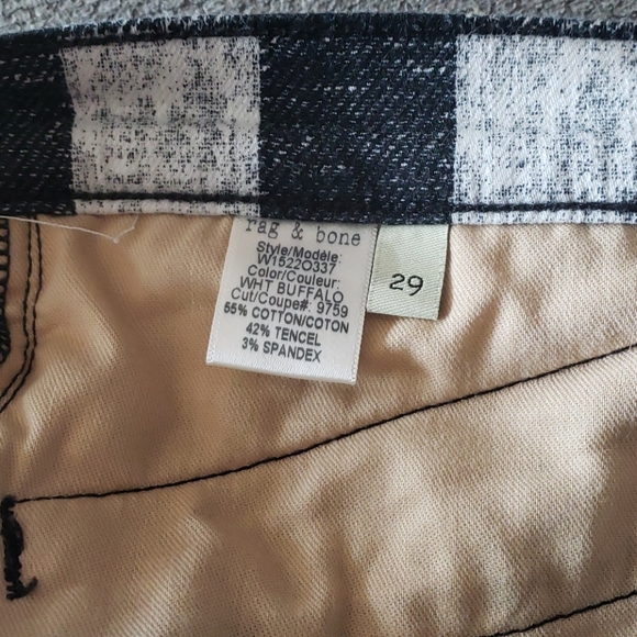 Rag & Bone Buffalo Check Skinny Jeans - Picture 10 of 10